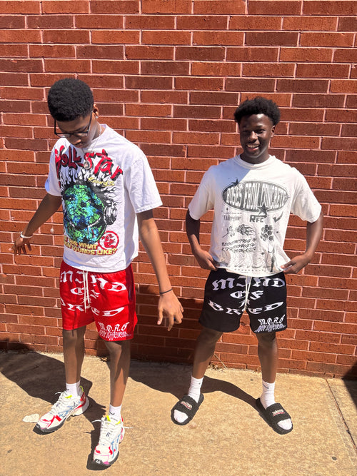 M.O.A.B MESH SHORTS RED+BLK *BUNDLE*